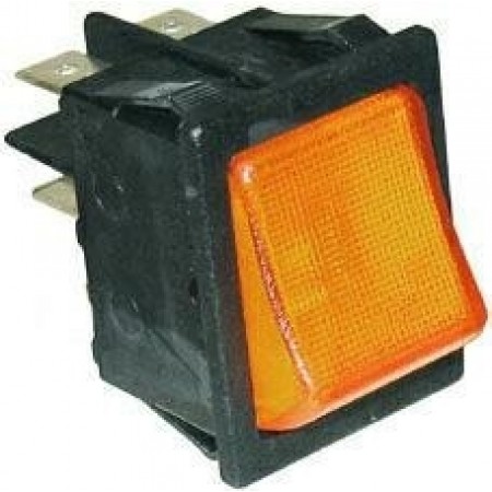 PULSANTE BIPOLARE ARANCIO 230V.-13787