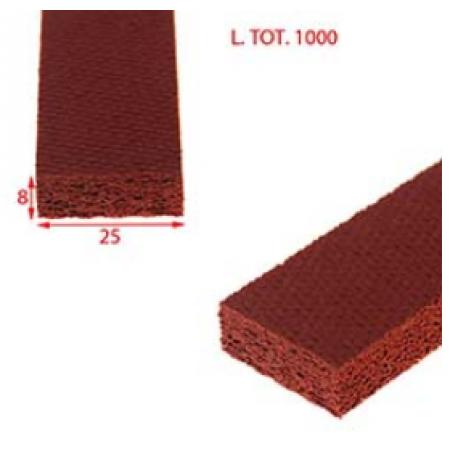 2.002.382 - GUARNIZIONE SILICONE 25 X 8 X 1000 CONTROBARRA