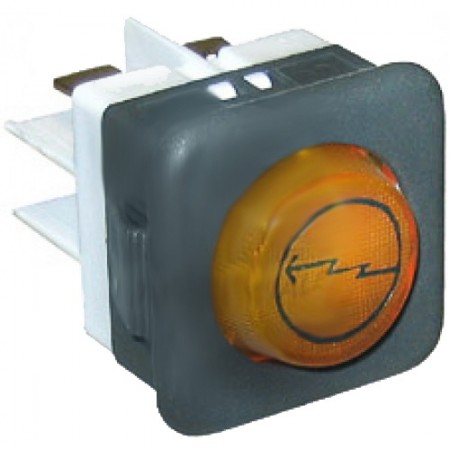 LAMPADA SPIA MACCHINA ACCESA GIALLA 230V - 3911