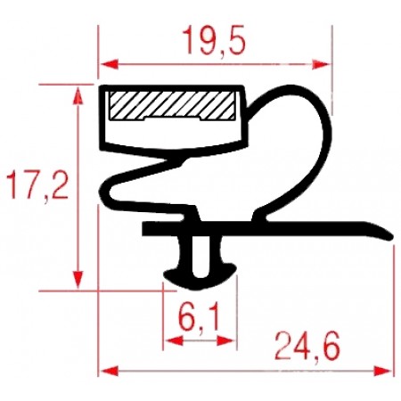 GUARNIZIONE MAGNETICA 665 x 1525 MM. - 8132