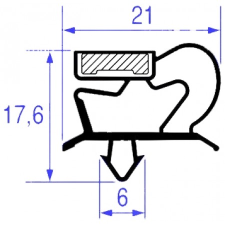 GUARNIZIONE MAGNETICA 670 x 715 MM. / MAGNETIC GASKET 715x670 MM - 8130