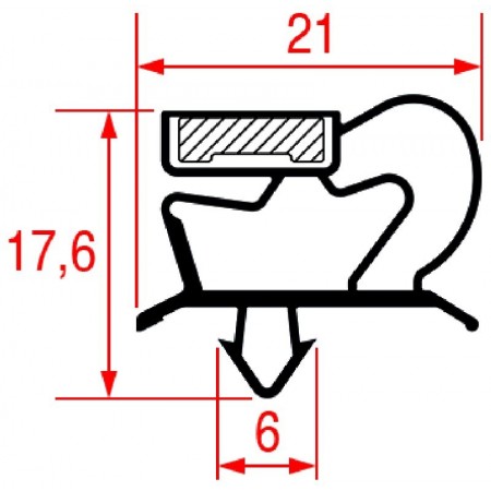 GUARNIZIONE MAGNETICA 1560 x 650 MM. - 8457