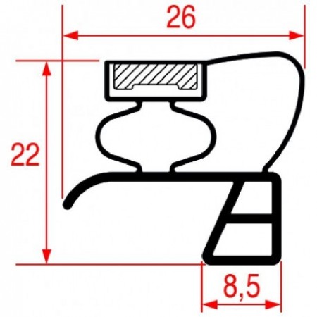 GUARNIZIONE MAGNETICA 670 x 760 MM. - 4818