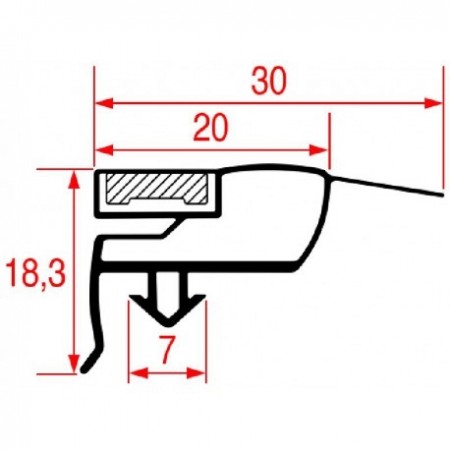 GUARNIZIONE MAGNETICA 666 x 1570 MM - 4838
