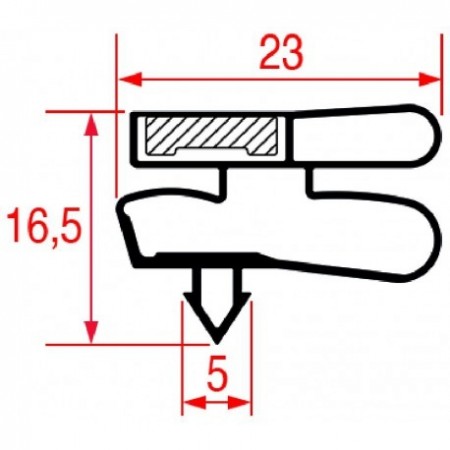 GUARNIZIONE MAGNETICA 565 x 1700 MM. - 8423