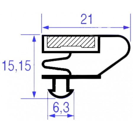 GUARNIZIONE MAGNETICA 630 x 1588 MM - 8090