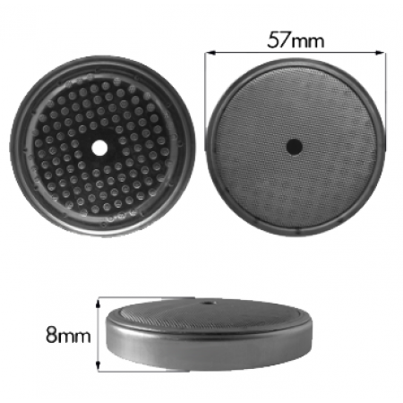 DOCCIA UNIC DIA 57MM H.8MM, BORDO DIA 57MM, FORO CENTRALE 5MM - 8U000171