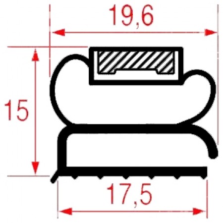 GUARNIZIONE MAGNETICA 660 x 1560 MM. - 4830