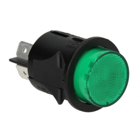 INTERRUTTORE BIPOLARE VERDE Ø24 MM - 3905