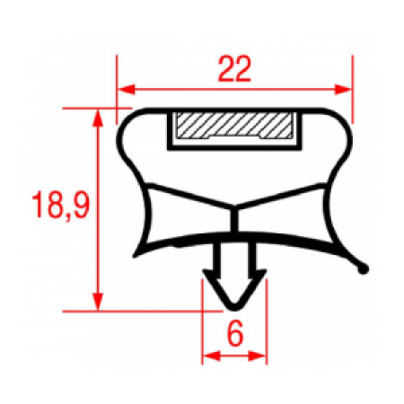 GUARNIZIONE MAGNETICA 480 x 505 MM - 8119