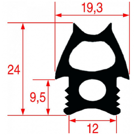 GUARNIZIONE PORTA FORNO 695X485 MM - 6548