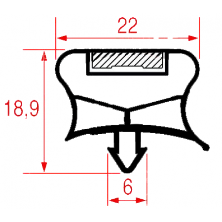 GUARNIZIONE MAGNETICA 410 x 185 MM. - 8153