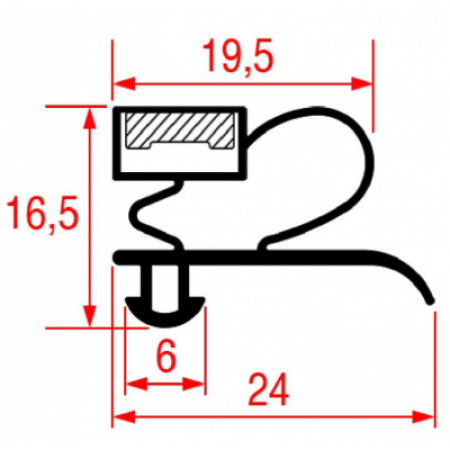 GUARNIZIONE MAGNETICA 510 x 665 MM. - 8058