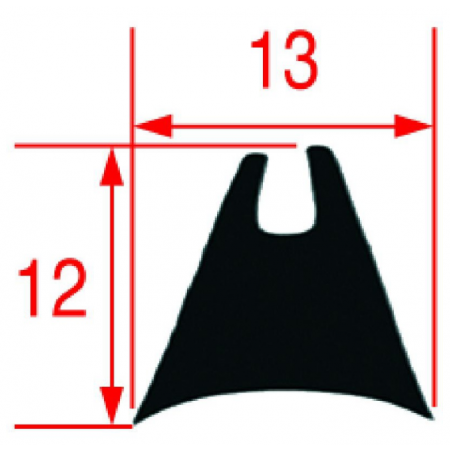 GUARNIZIONE VETRO PORTA 2000 MM - 6516