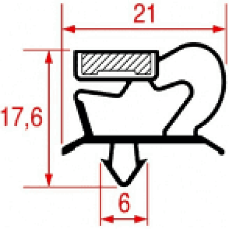 GUARNIZIONE MAGNETICA 660 x 1560 MM. - 8083