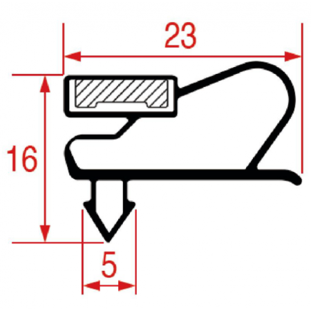 GUARNIZIONE MAGNETICA 525 x 1635 MM .- 8429