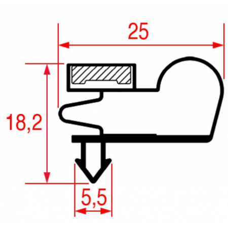 GUARNIZIONE MAGNETICA 666 x 1565 MM. - 4839