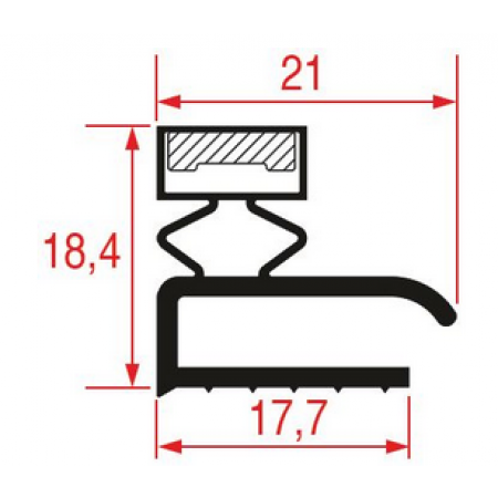 GUARNIZIONE MAGNETICA MEZZO BORDO 1360 x 660 MM. - 4826