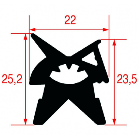 GUARNIZIONE PORTA FORNO 570x680 MM. - ORIGINALE - 6512