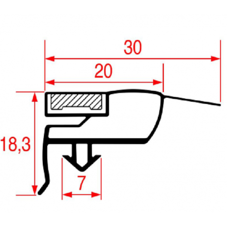 GUARNIZIONE MAGNETICA 682 x 1531 MM - 8174