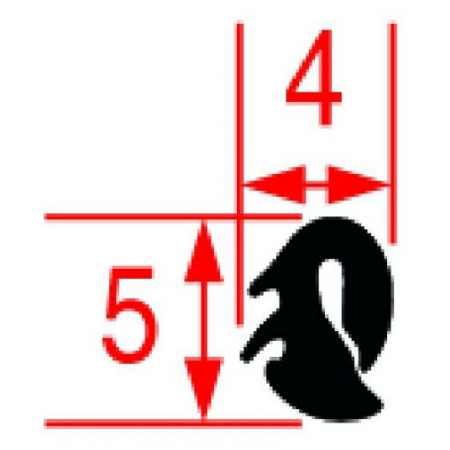 GUARNIZIONE VETRO 1710 MM - 6551