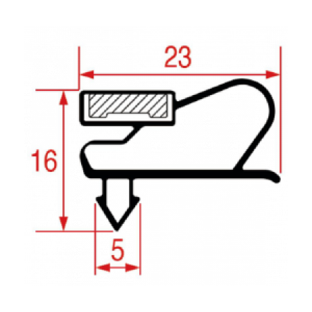 GUARNIZIONE MAGNETICA 555x1555 mm - IA17