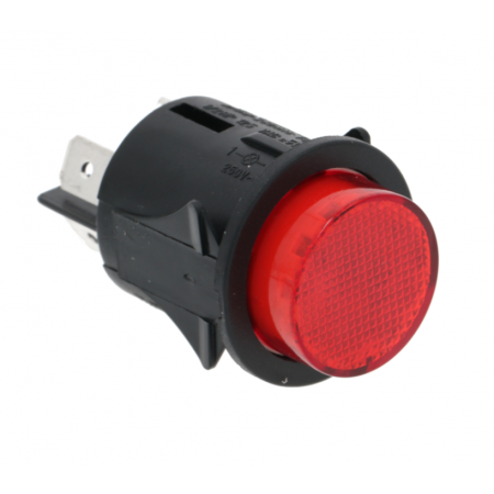 INTERRUTTORE BIPOLARE ROSSO Ø24 MM. / RED BIPOLAR SWITCH 16A 250V - 3890