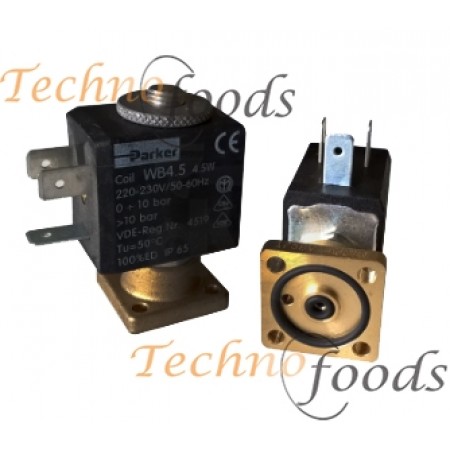 ELETTROVALVOLA PARKER 2 VIE A BASETTA PICCOLA 230V-50/60Hz - 8SR605