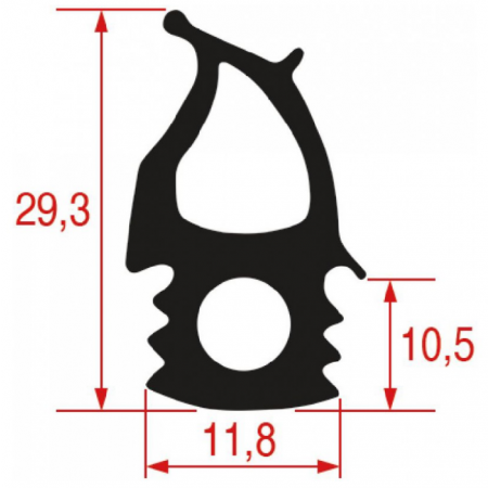 GUARNIZIONE PORTA FORNO 755X485 MM - 16506