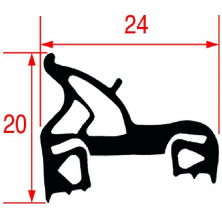 GUARNIZIONE PORTA FORNO 730X640 MM - 16509