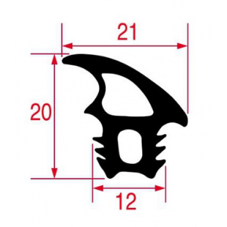 GUARNIZIONE PORTA FORNO 435X610 MM - 16500