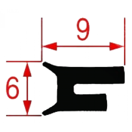 GUARNIZIONE VETRO AL METRO / OVEN GLASS DOOR GASKET SOLD PER LINEAR METRE - 6520