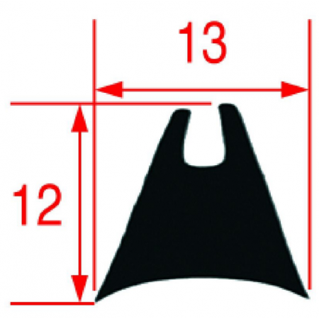 GUARNIZIONE VETRO PORTA 1800 MM - 6515