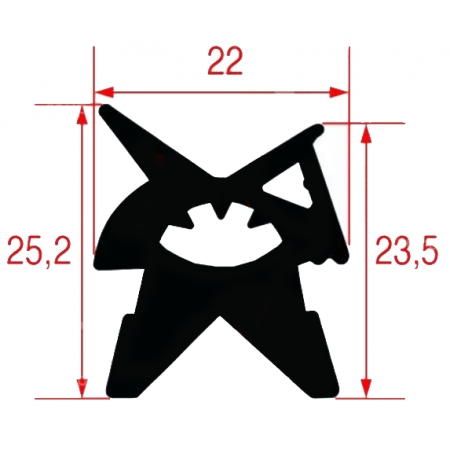 GUARNIZIONE PORTA FORNO 410X320 MM - 6547