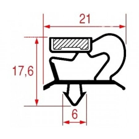 GUARNIZIONE MAGNETICA 410 x 190 MM. - 8023