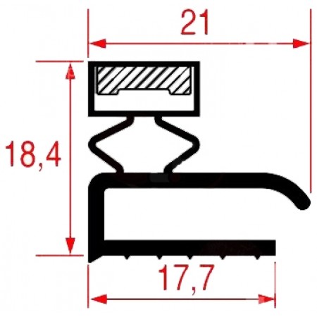 GUARNIZIONE MAGNETICA 380 x 190 MM. - 8060