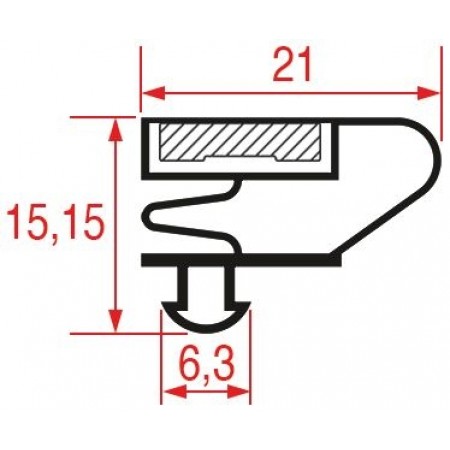 GUARNIZIONE MAGNETICA 662x1555 mm - AF11