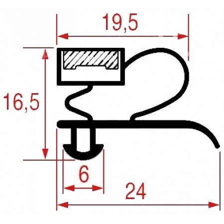 GUARNIZIONE MAGNETICA 670 x 510 MM - 8003
