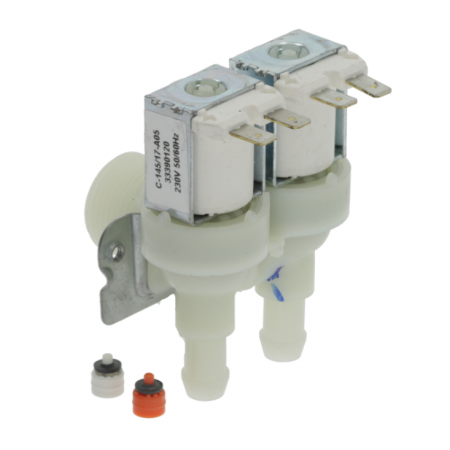 ELETTROVALVOLA ACQUA 1E 2U Ø10 90° CON RIDUTTORI - 2438