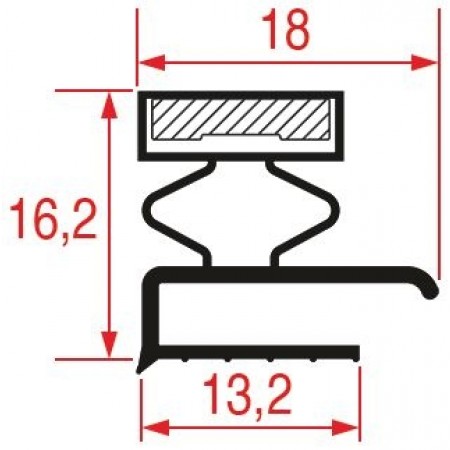 GUARNIZIONE MAGNETICA MEZZO BORDO 600x425 mm - 3186772