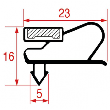GUARNIZIONE MAGNETICA 710 x 1575 MM. - 4784