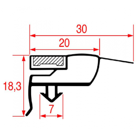 GUARNIZIONE MAGNETICA 1500 x 650 MM - DE07