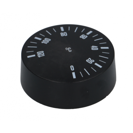 MANOPOLA NERA PER TERMOSTATO 0/120 - 3106