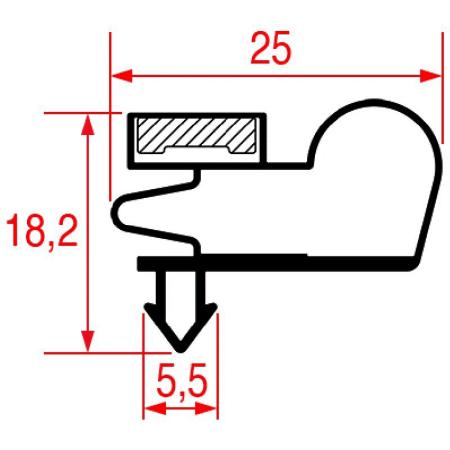  GUARNIZIONE MAGNETICA 655 x 1550 MM. - 8140