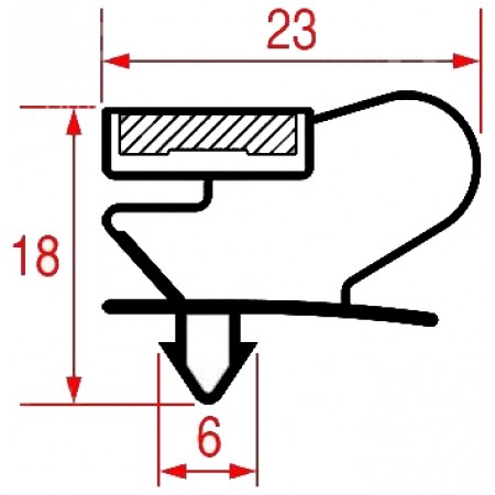 GUARNIZIONE MAGNETICA 665 x 1620 MM. - 8131