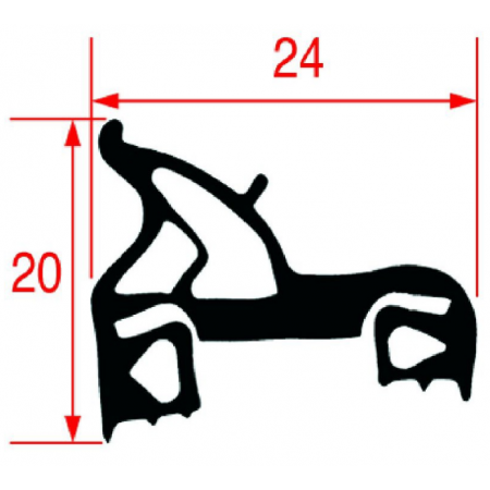 GUARNIZIONE PORTA FORNO 730x665 MM. / OVEN DOOR GASKET 730X665 MM - 6508