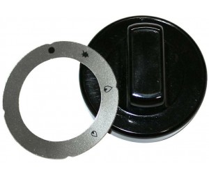 MANOPOLA Ø 70 8x6,5 MM. C/DISCHETTO SIMBOLO PILOT - 1250