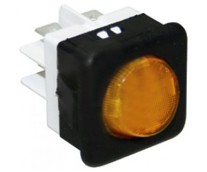 INTERRUTTORE BIPOLARE ARANCIO 26x26 MM. / YELLOW BIPOLAR SWITCH 16A 250V - 13823