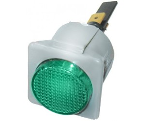 LAMPADA SPIA VERDE 220V / GREEN INDICATOR LAMP 220V - 13900