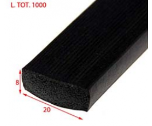 2.002.384-GUARNIZIONE NERA CONTROBARRA 21X7 L.1000
